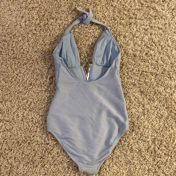 Heidi Klein Blue One Piece V Bar Swimsuit size M - Picture 7 of 9